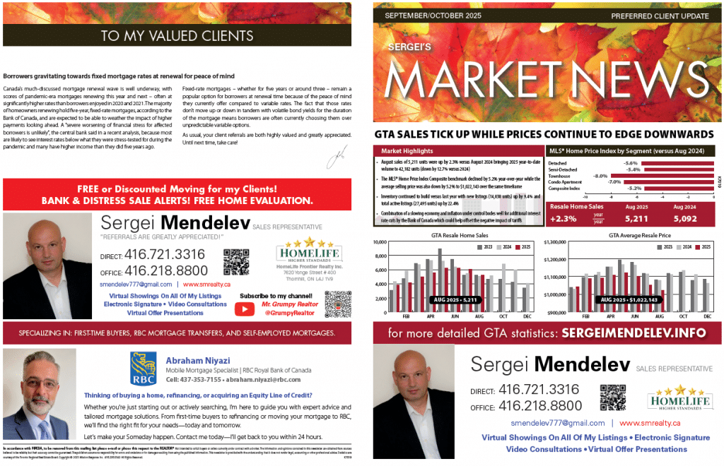 Sept-Oct | Real Estate News GTA | Toronto | SM Realty Group